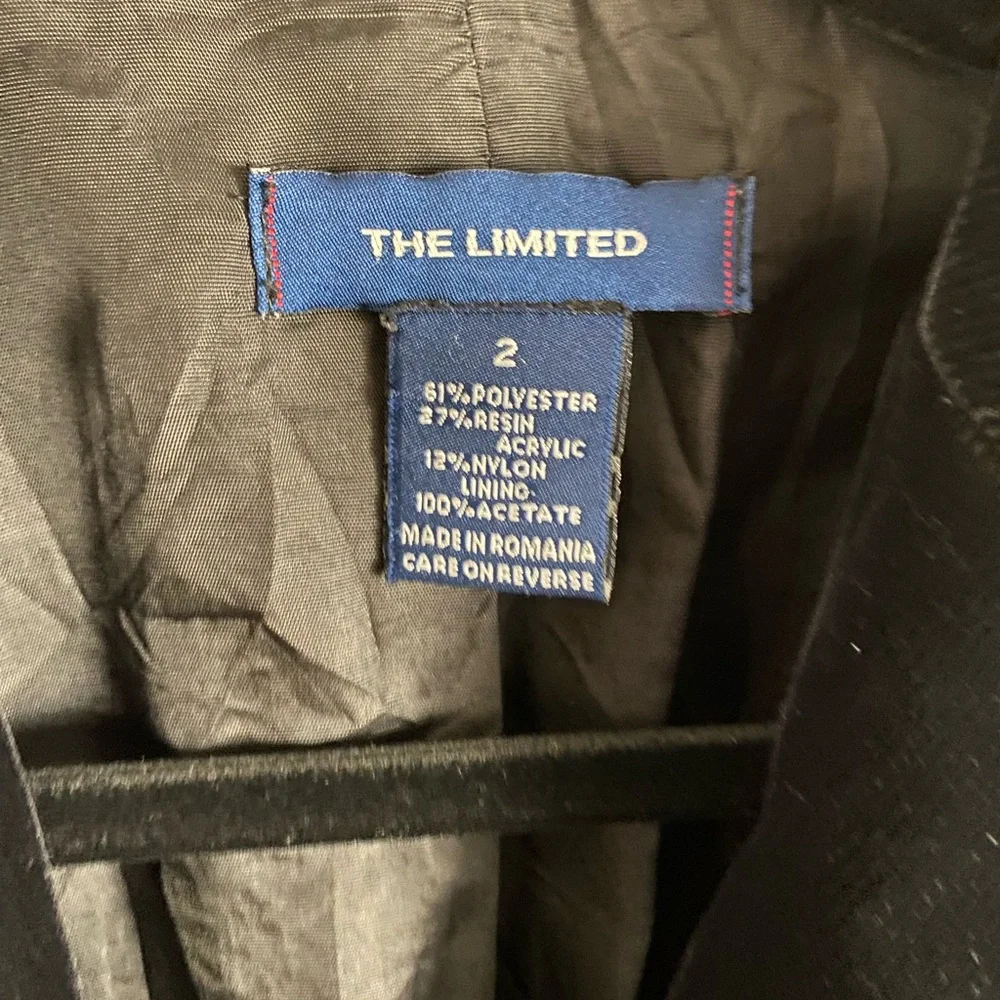The Limited Women's  Black‎ Velvet Corduroy Blazer Professional Corporate Goth